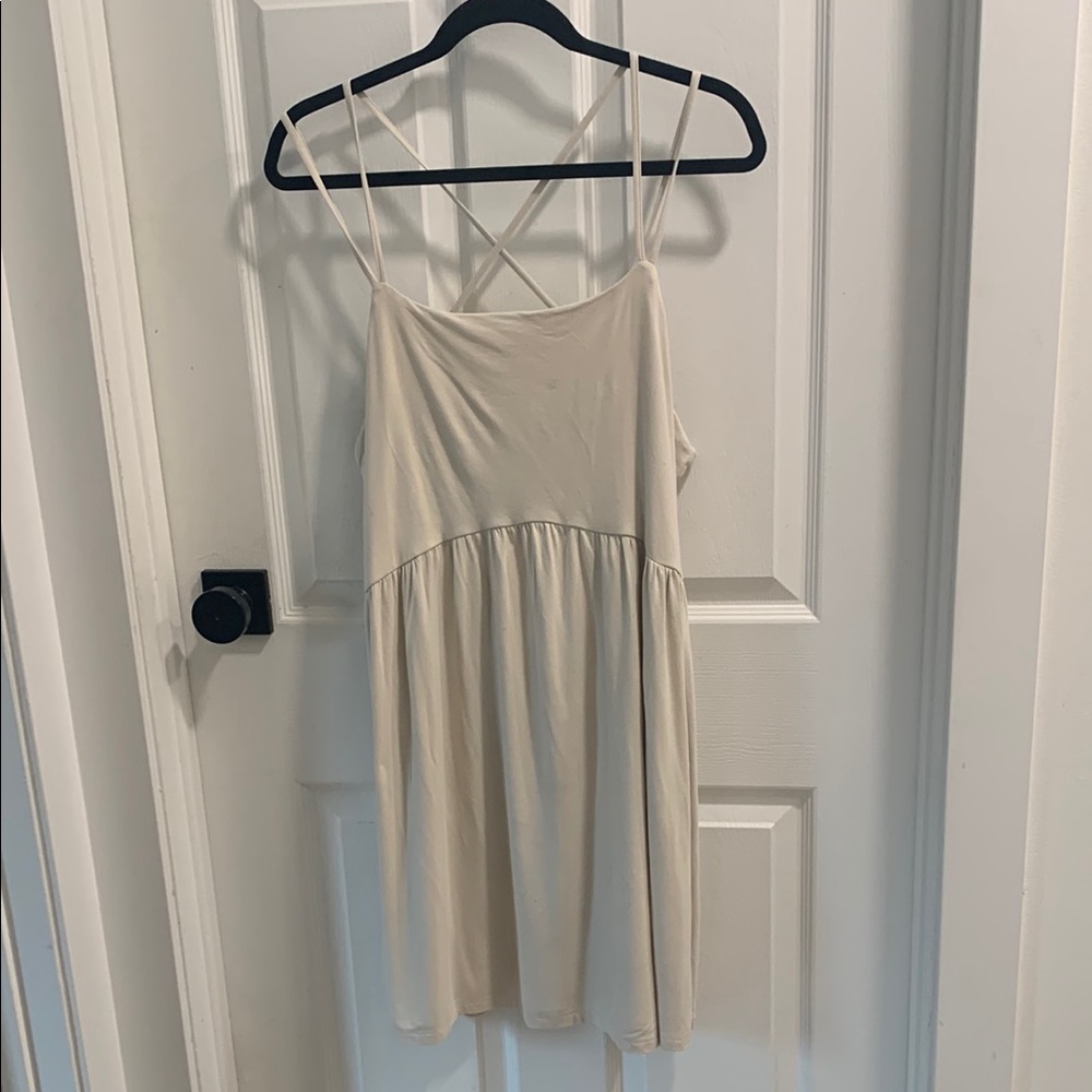 Old Navy Cream Spaghetti Strap Dress